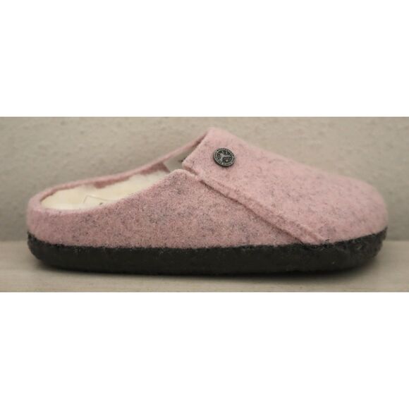 Birkenstock Kids Girls Sz 9 Soft Pink Zermatt Rivet Shearling/Wool Clog Slippers - Picture 9 of 16